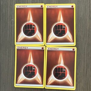 Pokemon Red and Yellow Energy Trading Cards